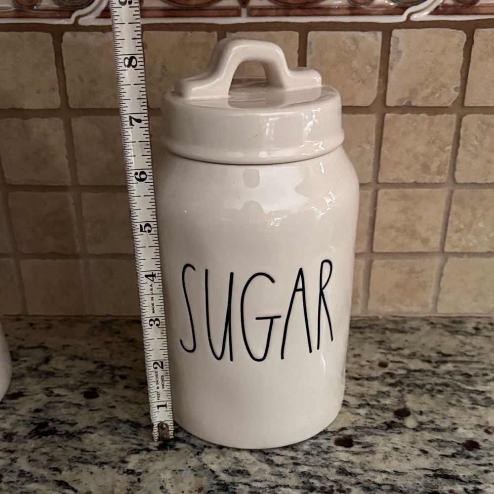 Rae Dunn Cream Sugar Canister with Lid - Picture 3 of 3